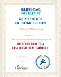Introduction to a Developmental Mindset Certificate