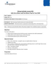 GR31: Safe Gross Motor and Fine Motor Play for Your Child