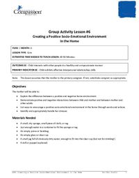 GR6: Creating a Positive Socio-Emotional Environment in the Home