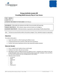 GR8: Providing Multi-Sensory Play in Your Home